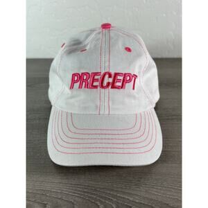 Precept Gold White Pink Women's Adjustable Hat Cap- EUC